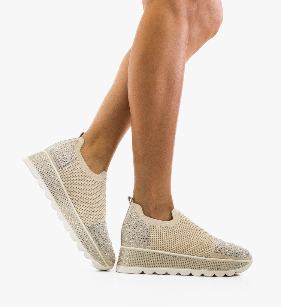 Pantofi Casual Sportif Bej - Confort Stilat - imagine 5
