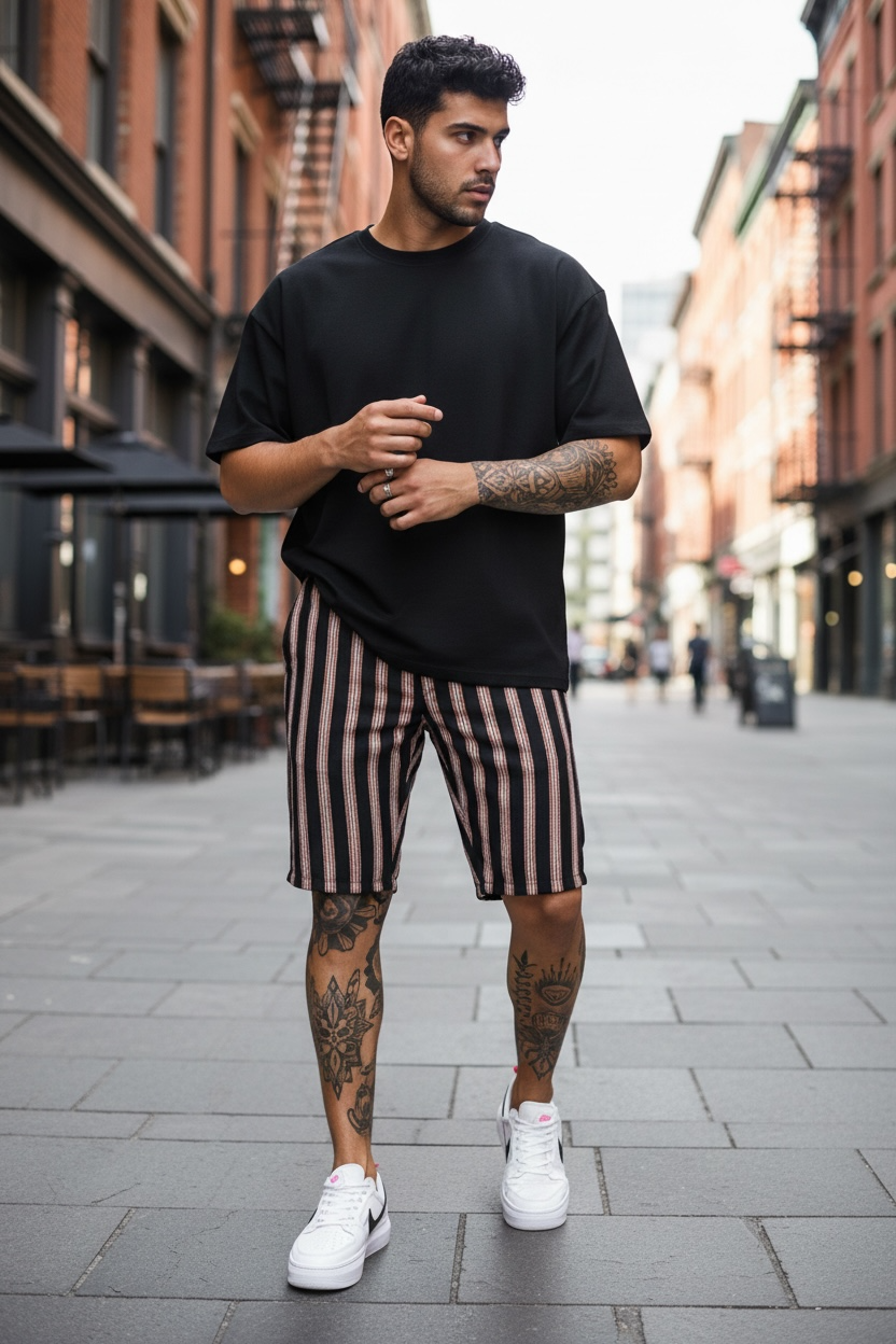 Pantaloni Scurți Casual cu Imprimeu - Confort și Stil - imagine 2