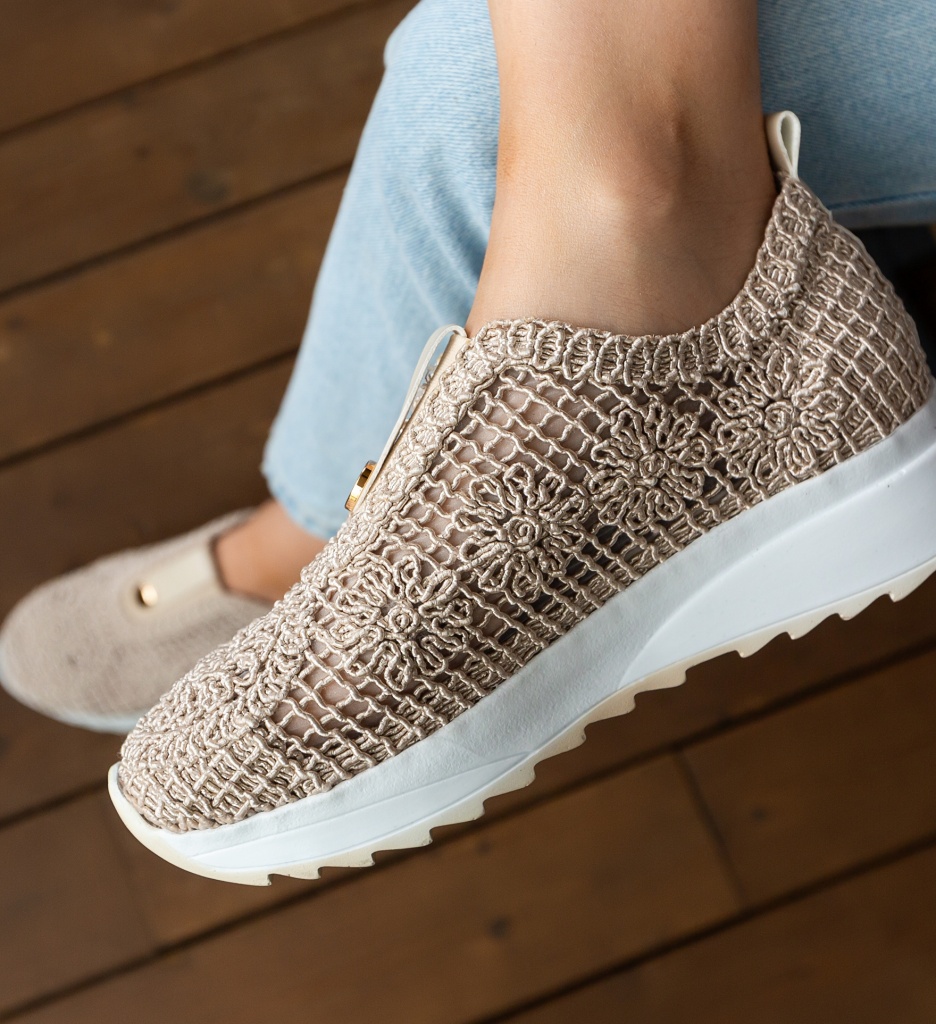 Sneakers Dama Selima Bej - Confort și Stil - imagine 8