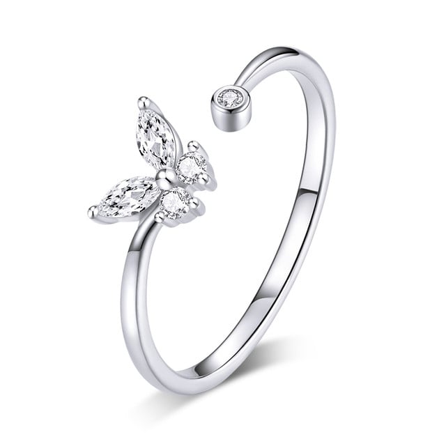 Inel Fluture Argint 925 Delis - Reglabil