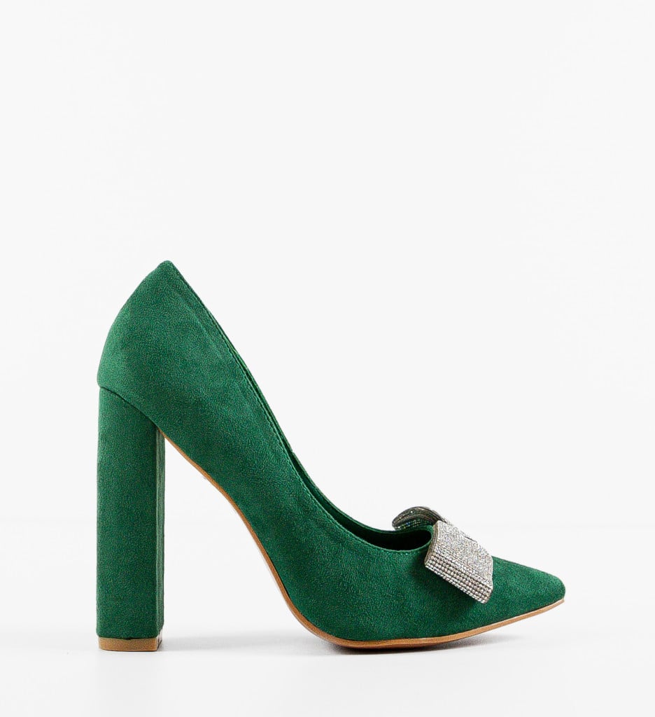 Pantofi Lucky Verzi cu Toc - Eleganță Modernă - imagine 2