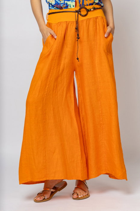 Fustă Pantalon In Portocalie Shopika cu Curea