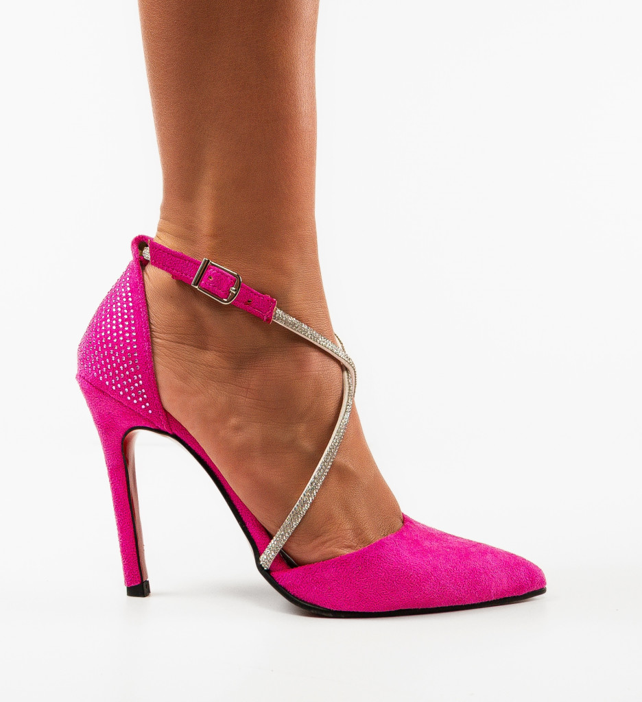 Pantofi Dama Roccala Roz Eleganți - imagine 5