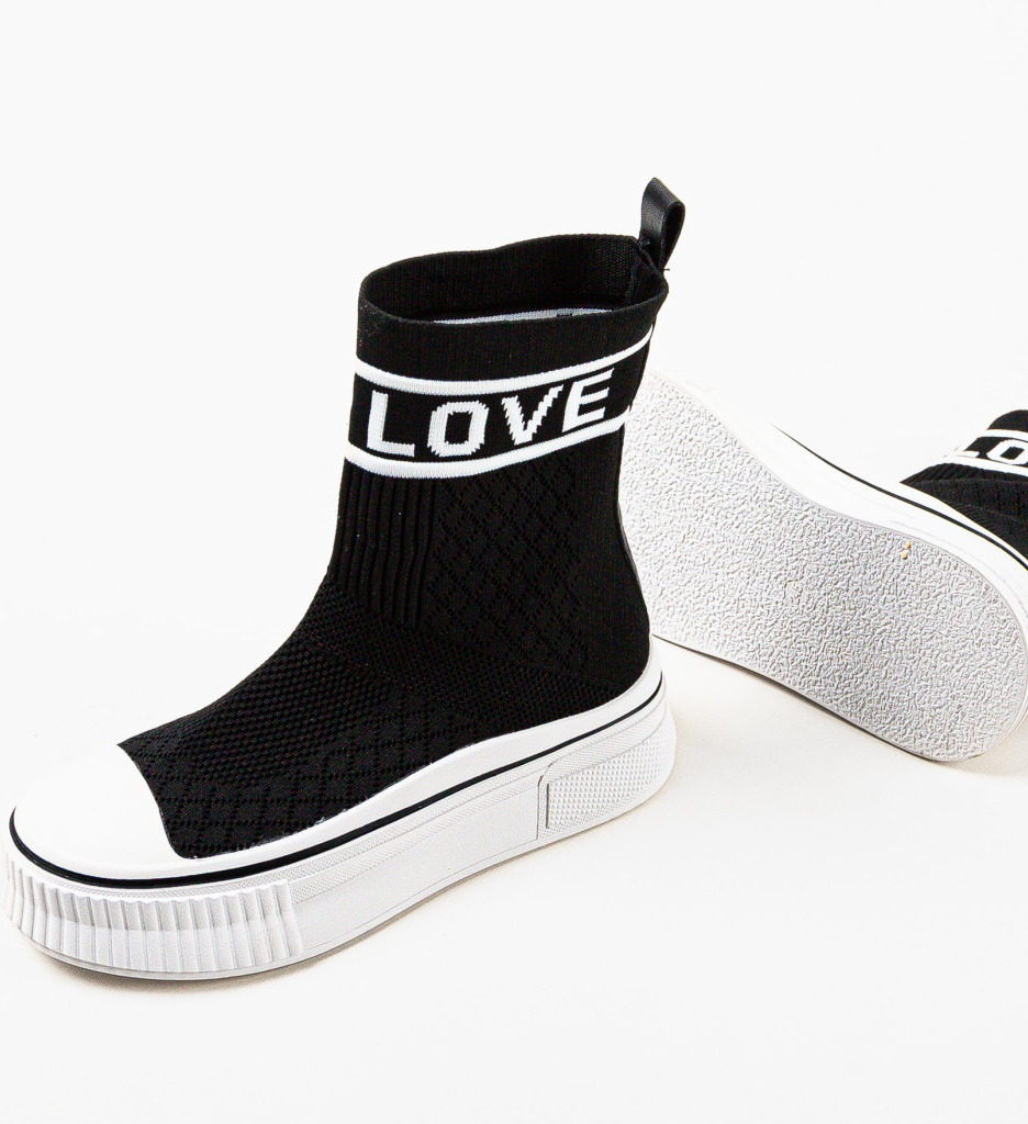 Sneakers Dama Loveest Negri - Confort și Stil - imagine 2