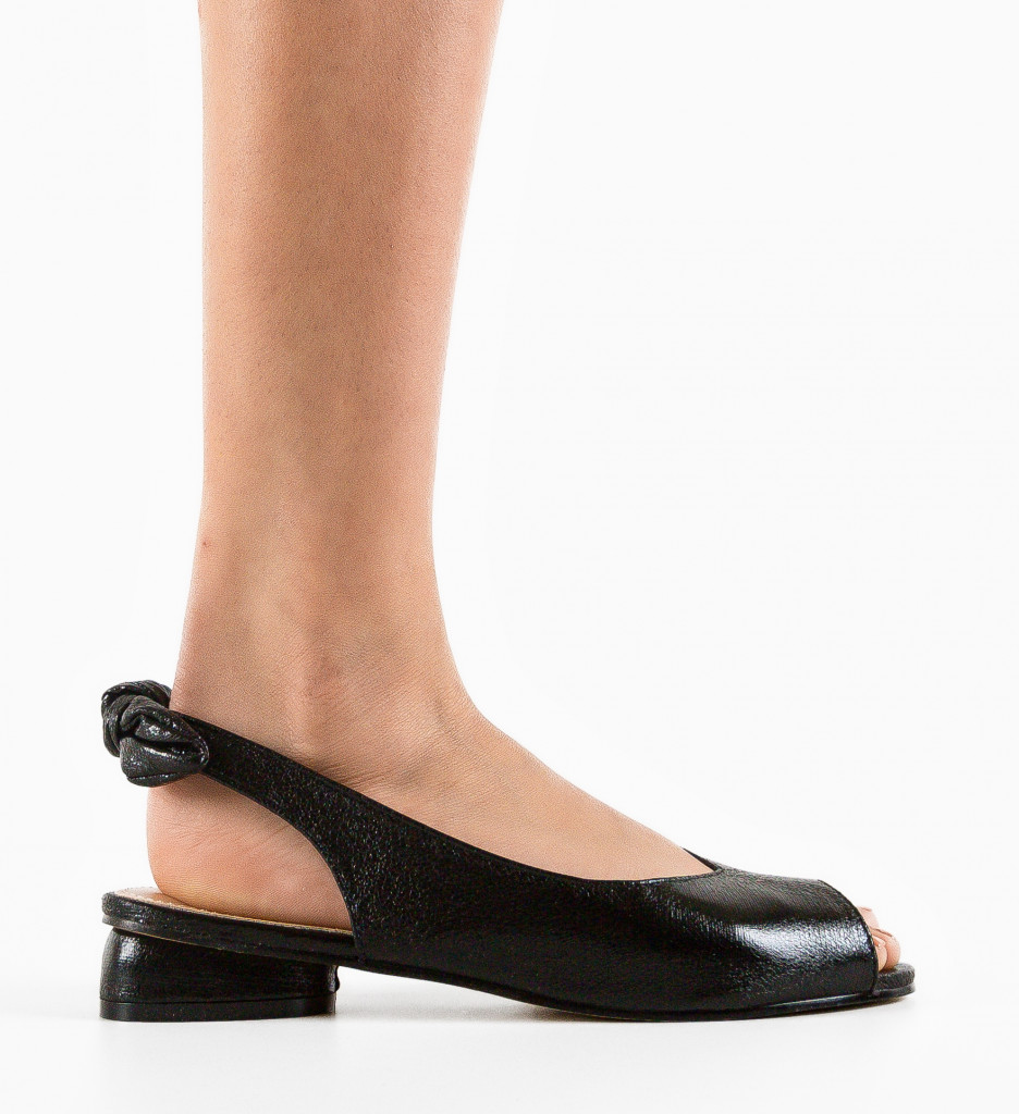 Sandale cu toc Wojc Negre - Eleganță și Stil - imagine 5