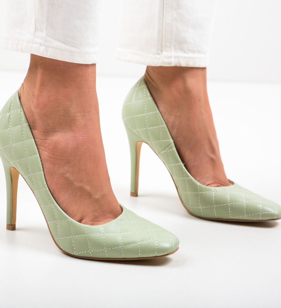 Pantofi Moba Turcoaz cu Toc Eleganți - imagine 4