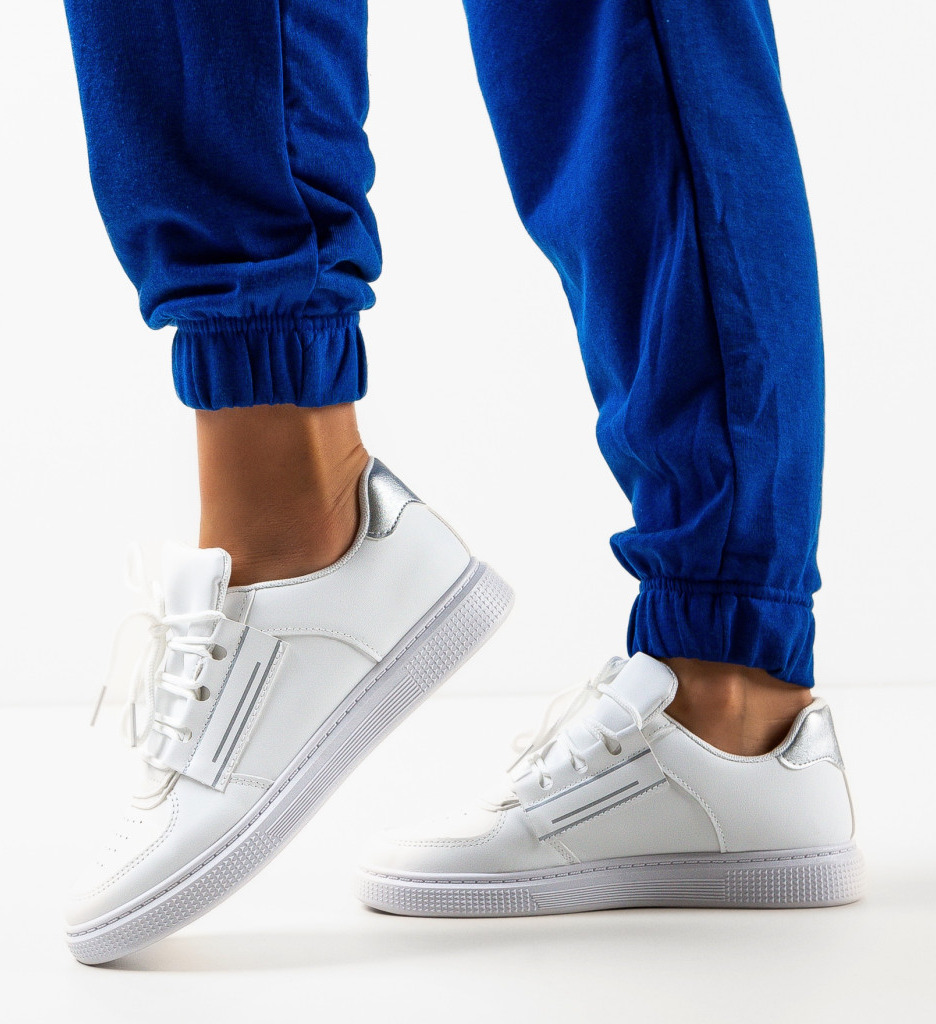 Sneakers Dama Denise Argintii - Stil si Confort - imagine 2