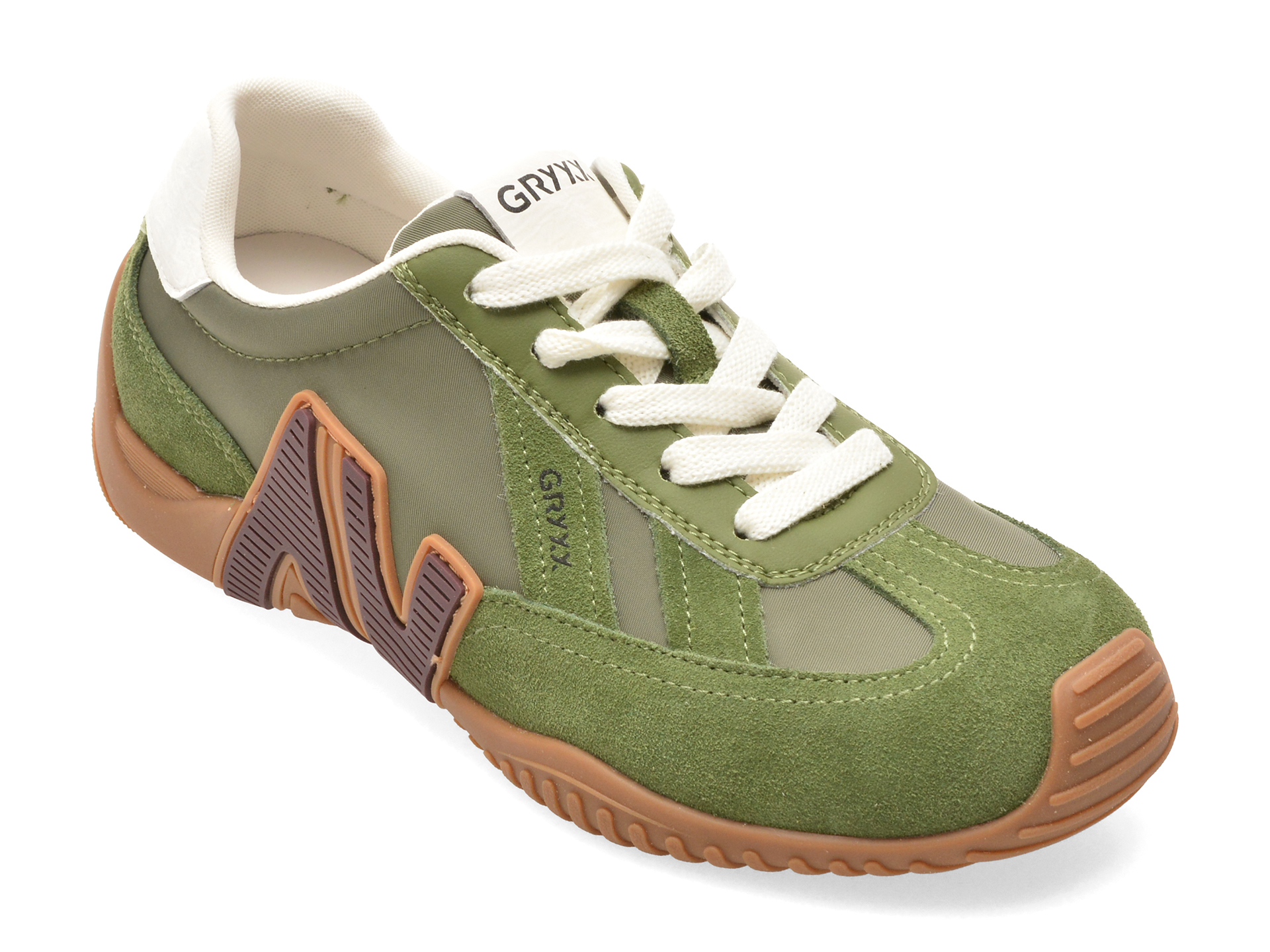 Pantofi sport GRYXX verzi din piele intoarsa
