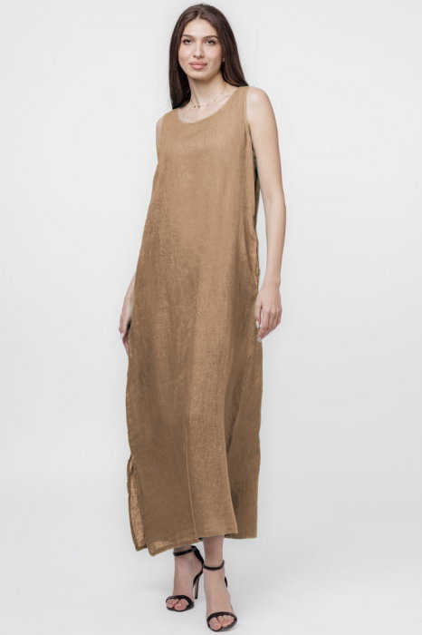 Rochie In Camel Shopika | Eleganță Naturală - imagine 2