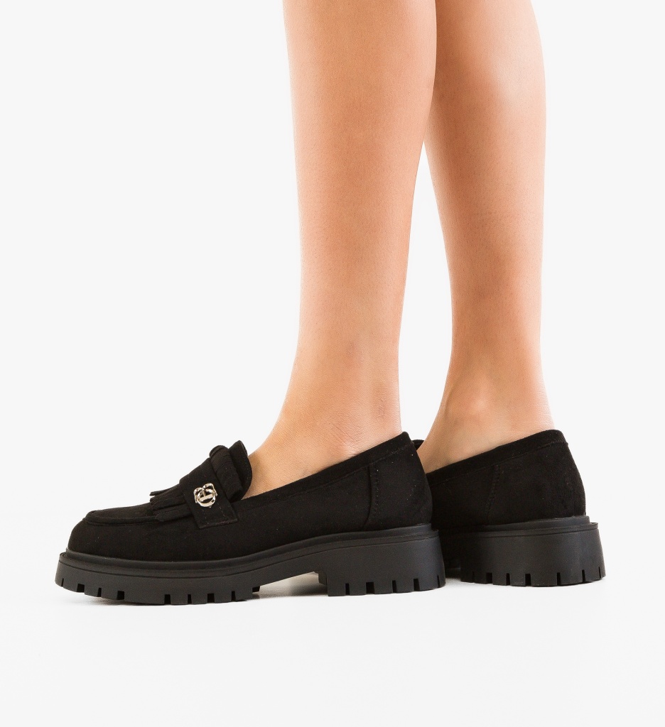 Pantofi Casual Dama Obyne Negri | Confort & Stil - imagine 3