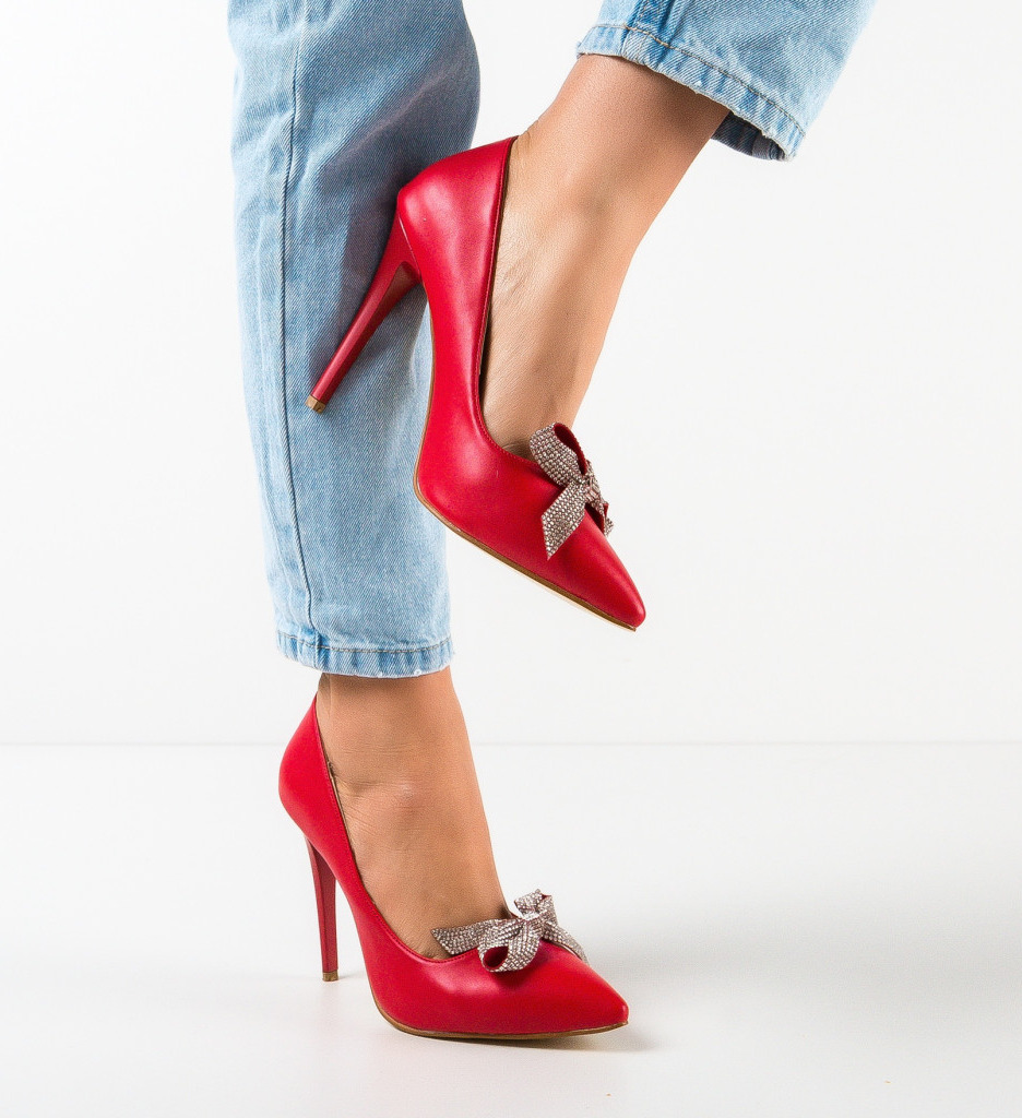 Pantofi cu Toc Rosii Fanse | Look Elegant - imagine 3