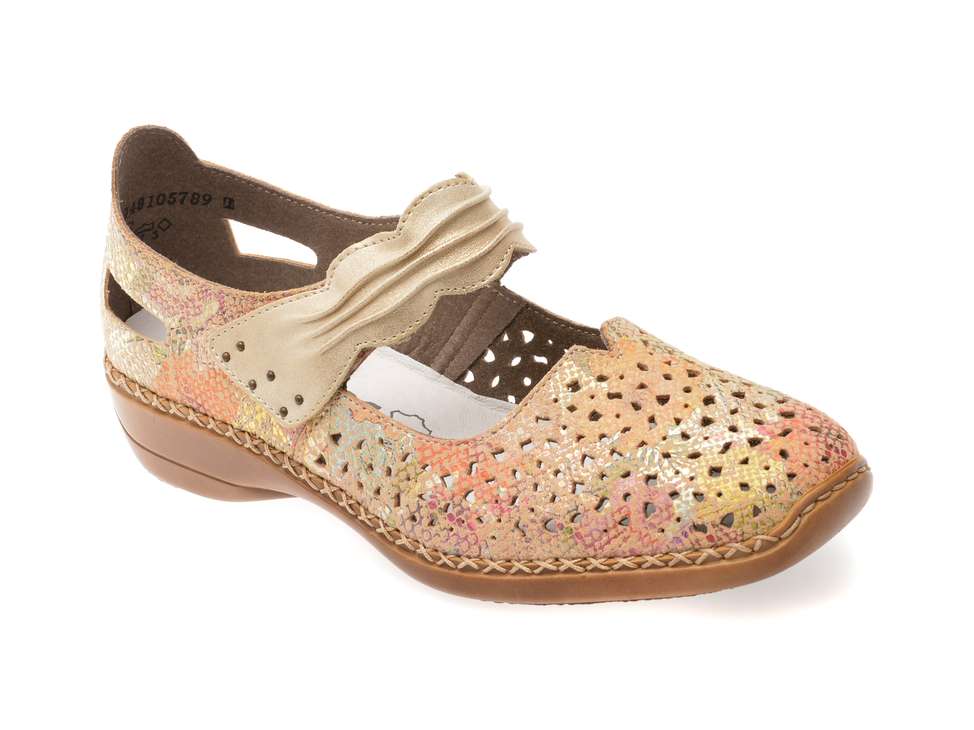 Pantofi Rieker Confort din Piele Multicolor