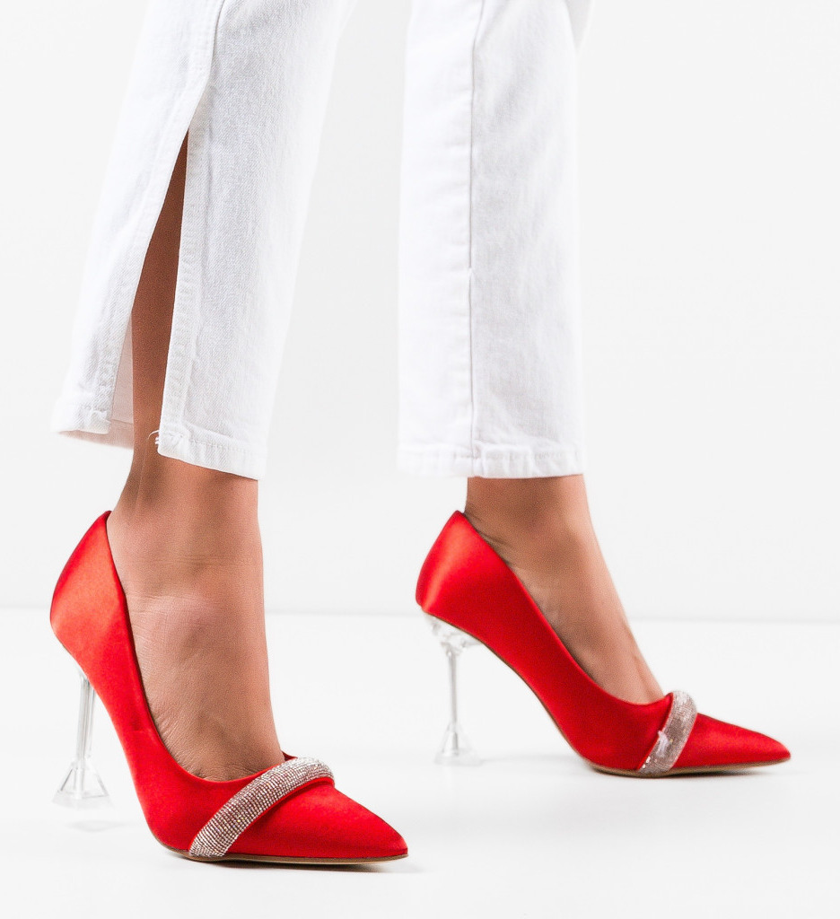 Pantofi Dama Rosii cu Toc | Eleganță și Stil - imagine 4