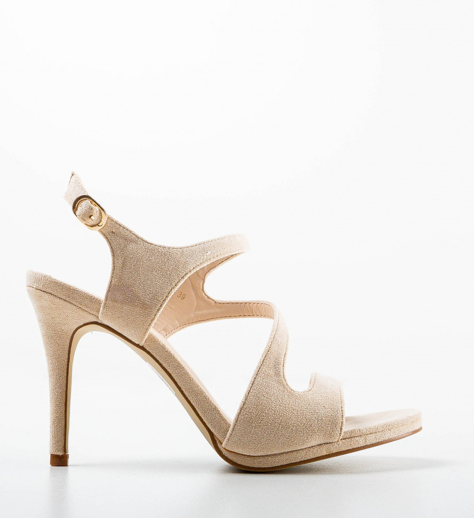 Sandale cu Toc Jumana Bej | Eleganță Asigurată - imagine 5