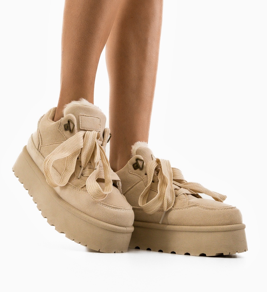 Sneakers Dama Pardy Bej - Confort și Stil Urban - imagine 4