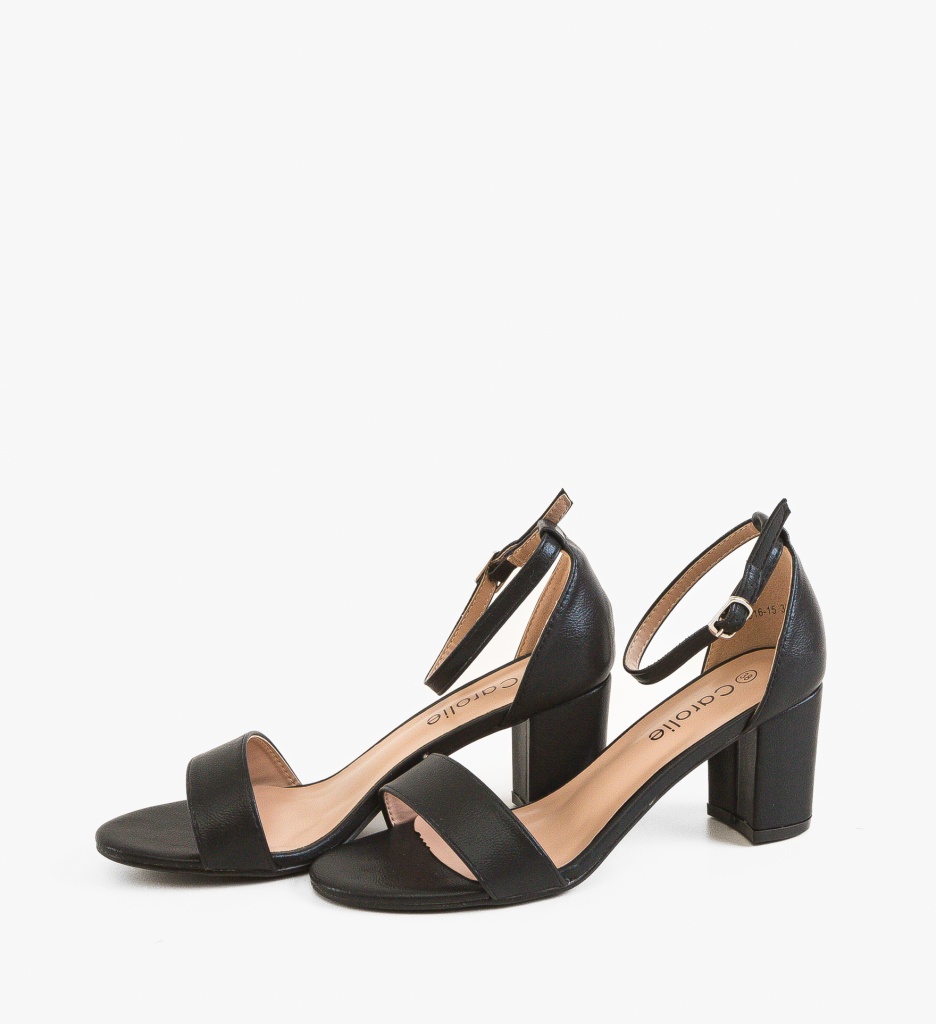Sandale cu toc Susan 2 Elegante Negre - imagine 4