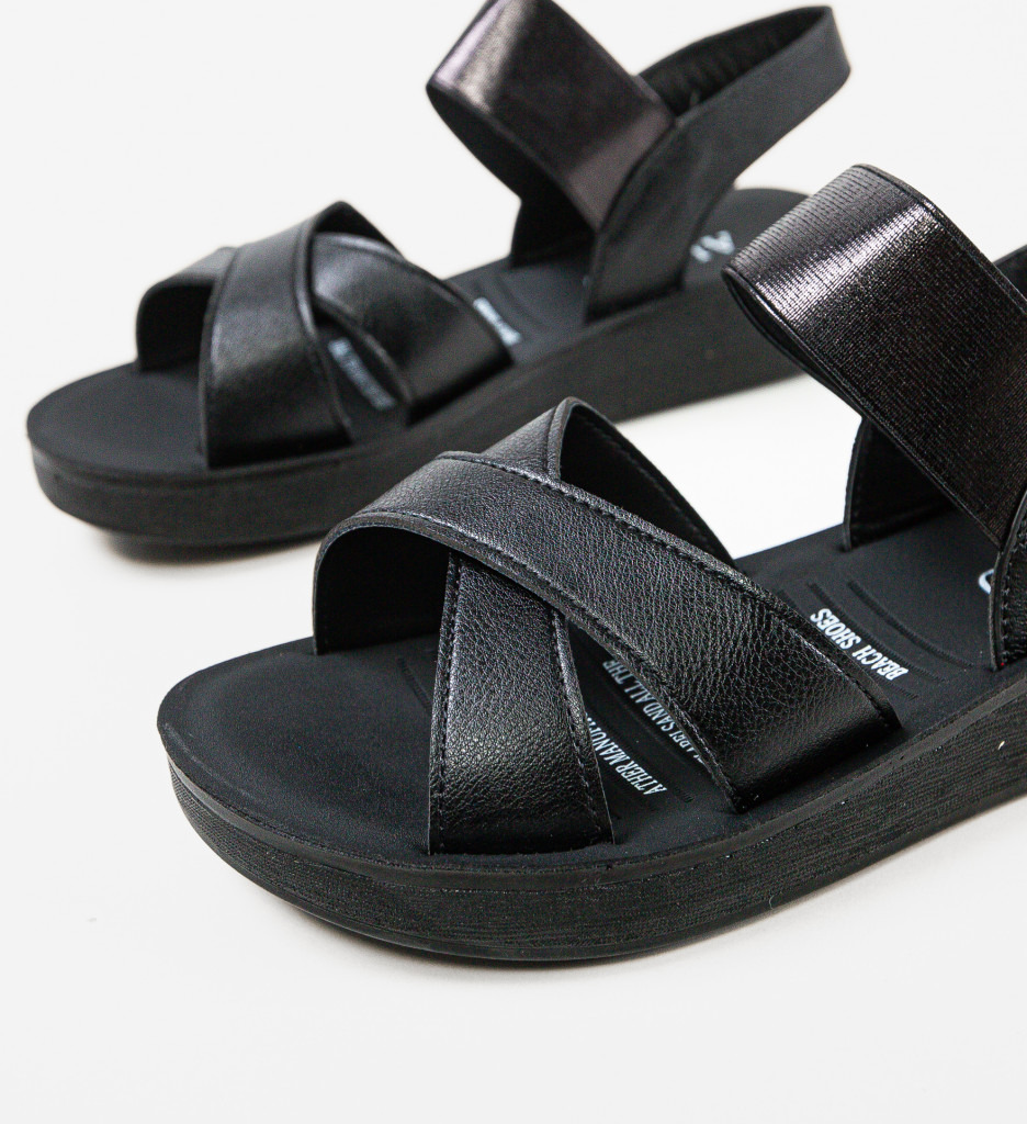 Sandale Dama Negre Brina - Confort Zilnic - imagine 8