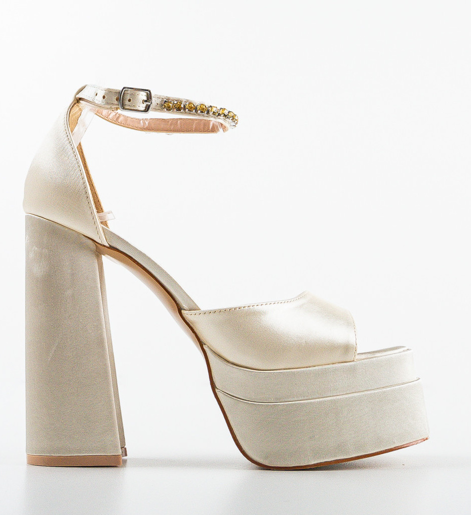 Sandale Toc Pugh Bej - Eleganță și Stil - imagine 4