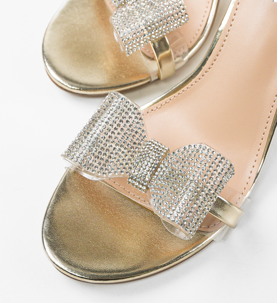 Sandale Toc Martye Aurii - Eleganță Asigurată - imagine 9