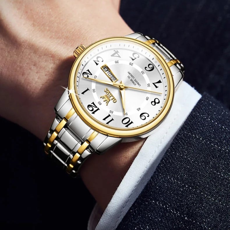 Ceas Barbatesc Olevs Bicolor Elegant - imagine 2