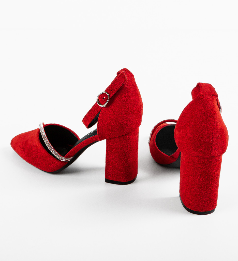 Pantofi Rosii cu Toc Eleganți | Dem - imagine 8