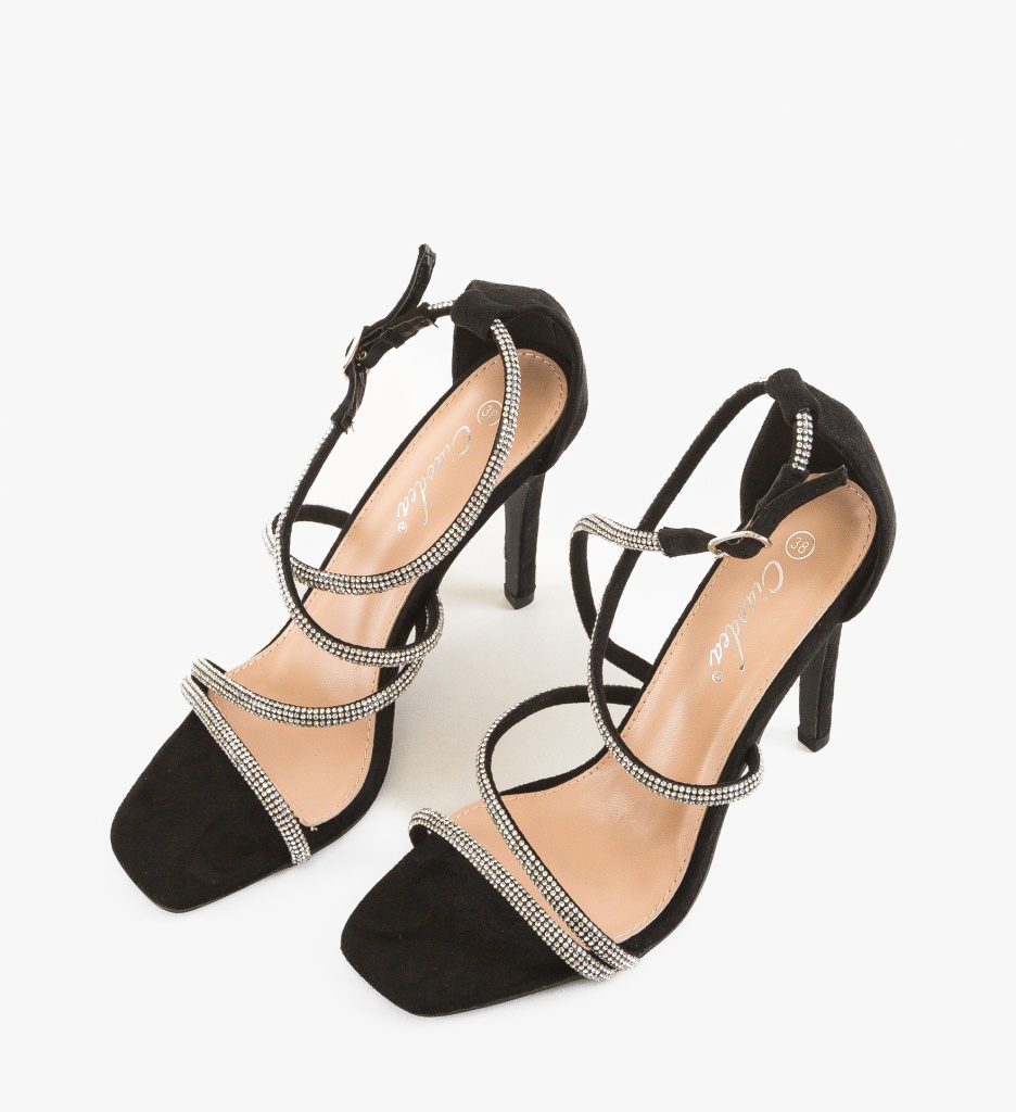 Sandale Jensen Negre cu Toc Elegant - Confort și Stil - imagine 5