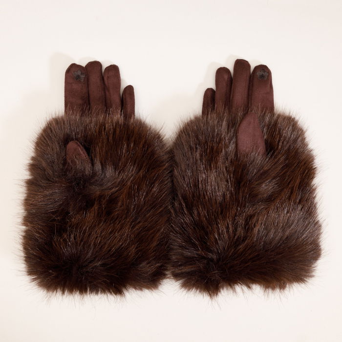 Manusi Dama Catifelate Touchscreen Maro | Shopika