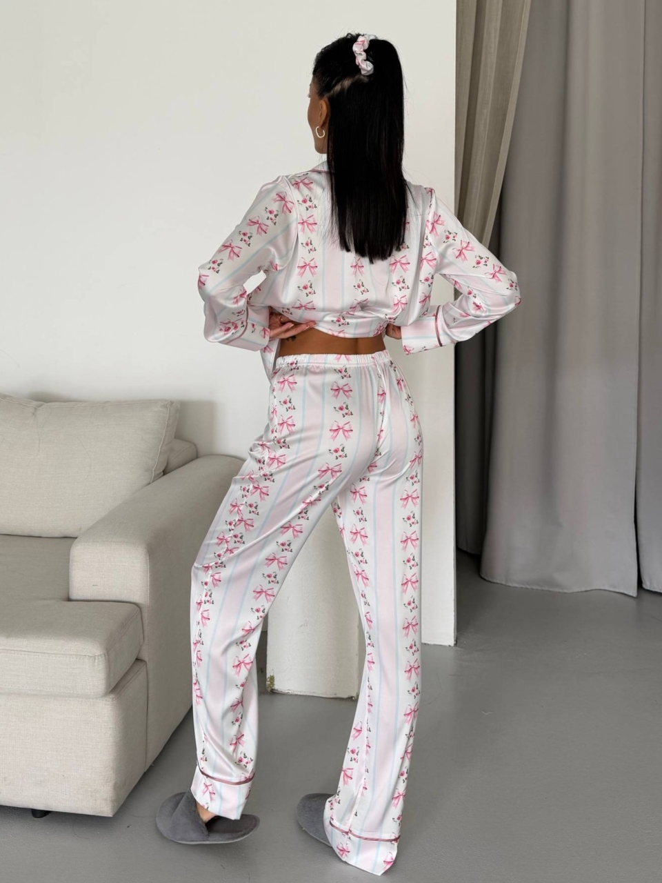 Set Pijama Dama 2 Piese Delis Alb/Roz - imagine 4
