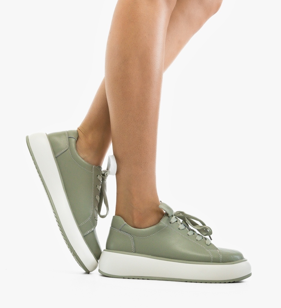 Pantofi Casual Floray Verzi Confortabili - imagine 2