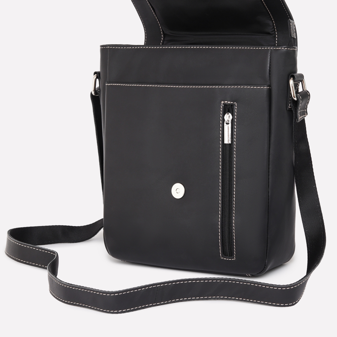 Geanta Unisex India Gabriele Piele Naturala - imagine 5