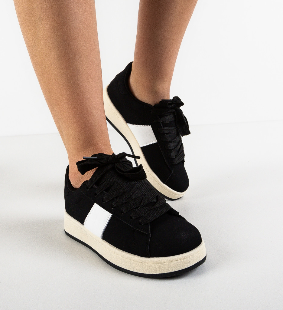 Sneakers Kionba Negri - Confort și Stil Urban - imagine 3