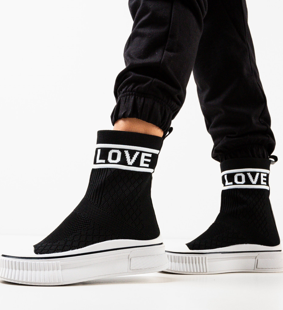 Sneakers Dama Loveest Negri - Confort și Stil