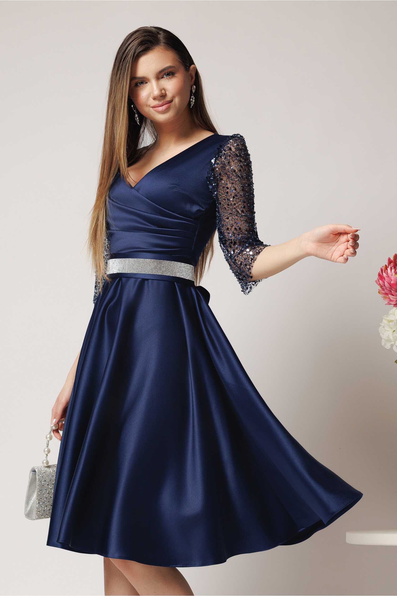 Rochie Ella Collection Adria Bleumarin Eleganta