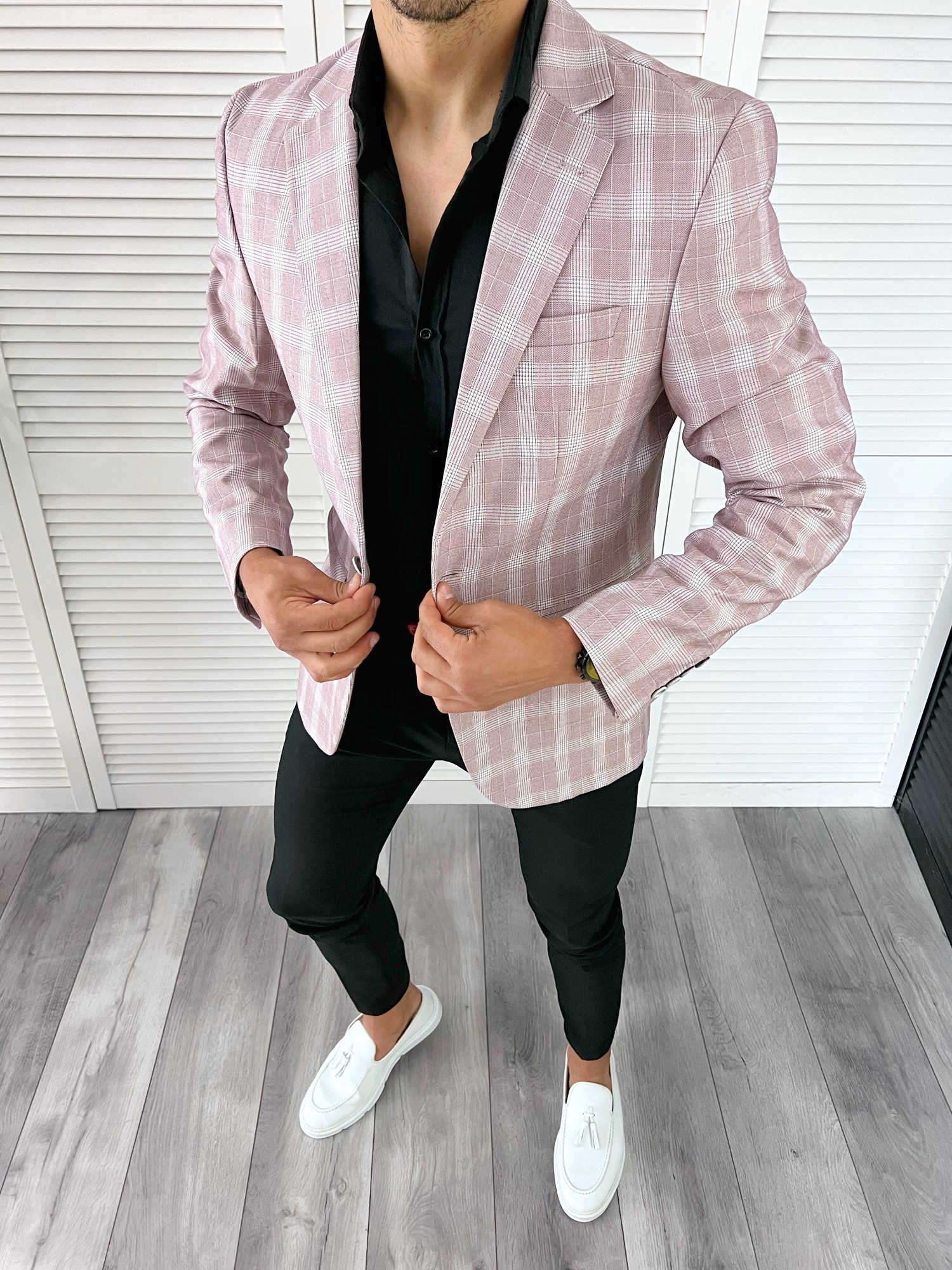 Sacou Barbati Slim Fit în Carouri | Elegant