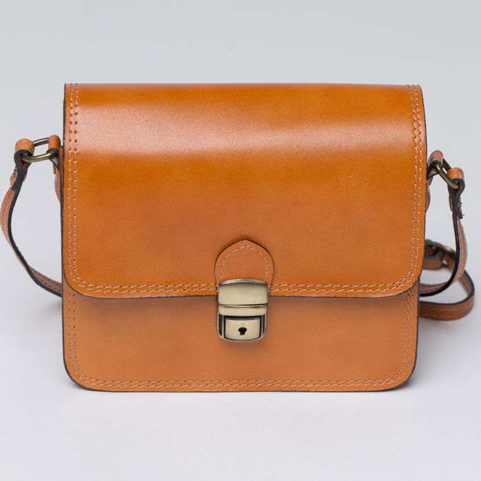 Geanta Postas Shopika | Piele Naturala Camel