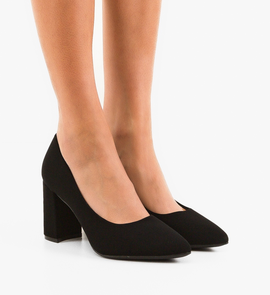 Pantofi Dama Gyny Negri cu Toc Eleganți - imagine 2