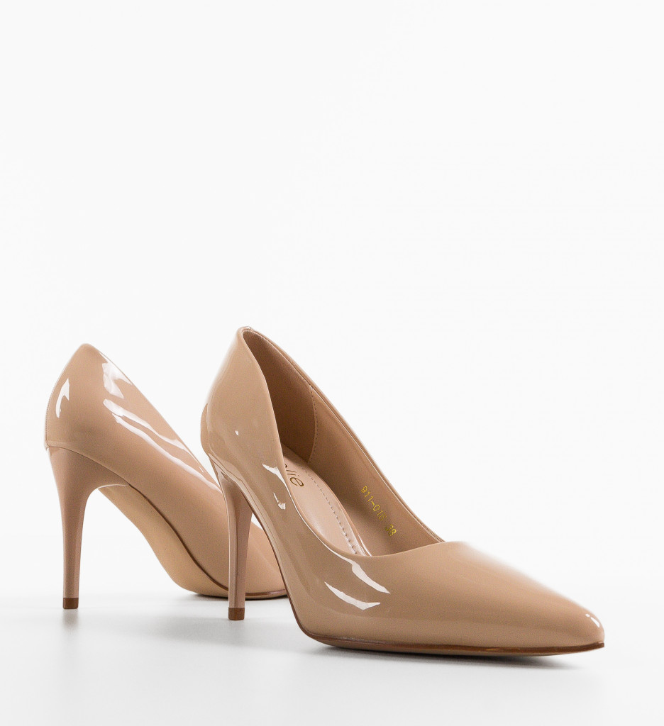 Pantofi Kezia Nude - Eleganță și Stil | Toc Comod - imagine 8