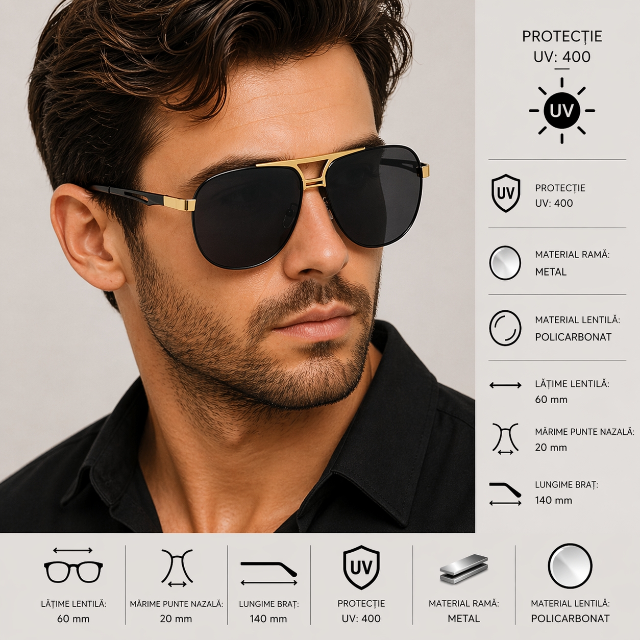 Ochelari Picadili SG044 cu protecție UV - imagine 3