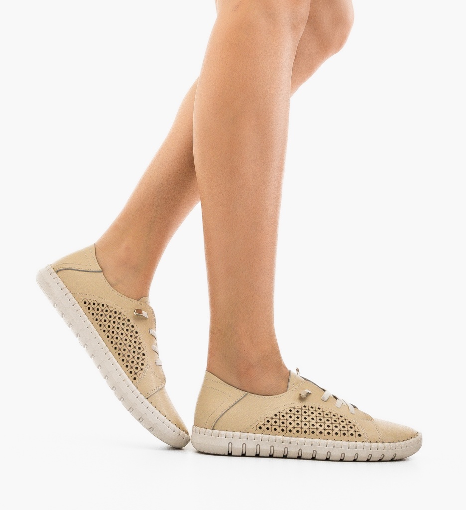 Pantofi Casual Rahima Bej - Confort și Stil - imagine 3