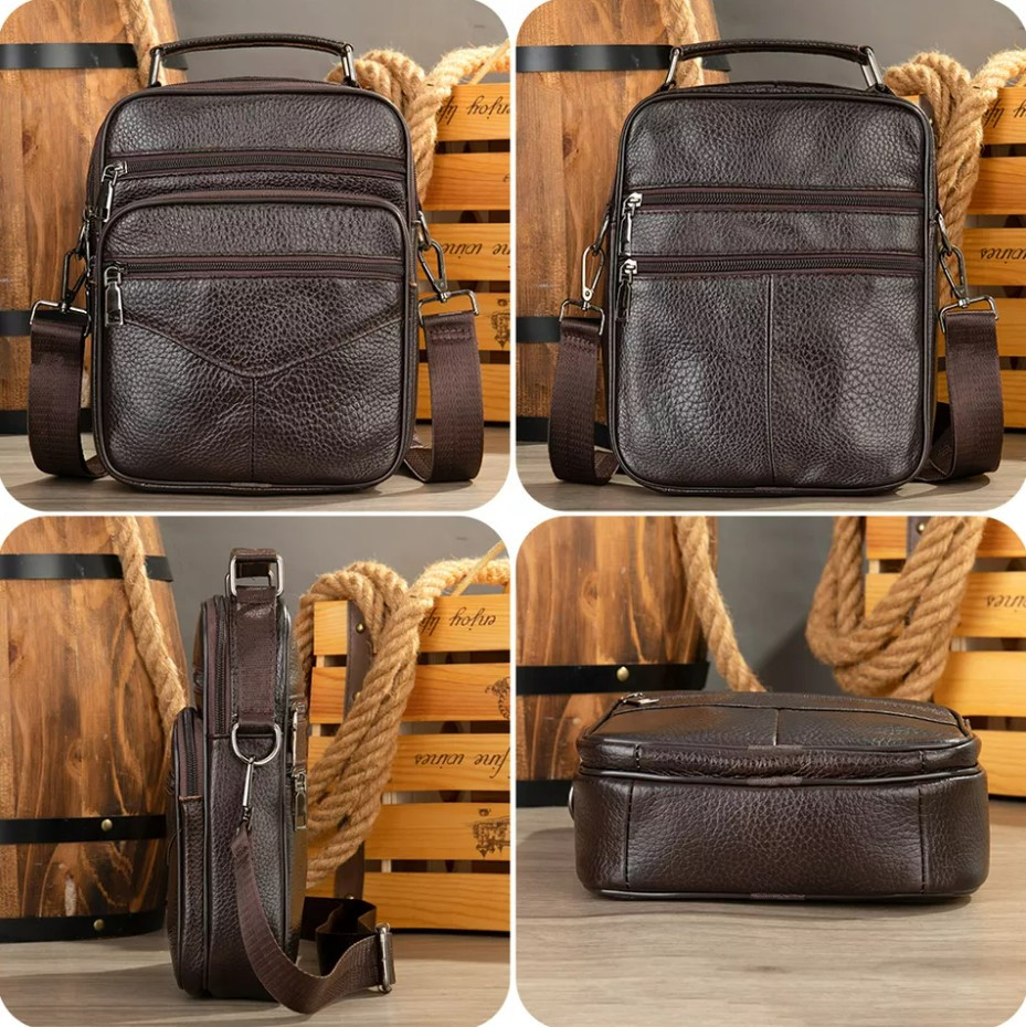 Geanta Barbati OEM Eliam Piele Naturala - imagine 7