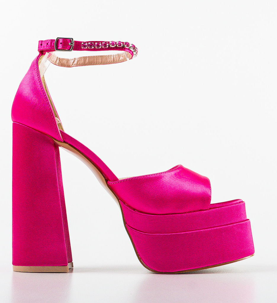 Sandale Toc Pugh Fuchsia | Eleganță Asigurată - imagine 4