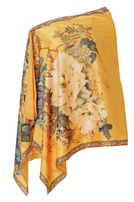 Eșarfă Matase Floral Mov Shopika | Eleganță și Stil