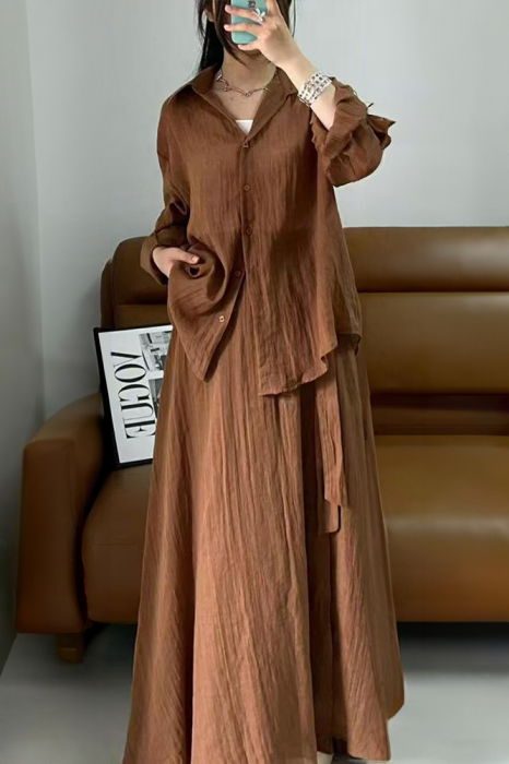 Shopika Compleu Camel | Outfit Elegant & Confort