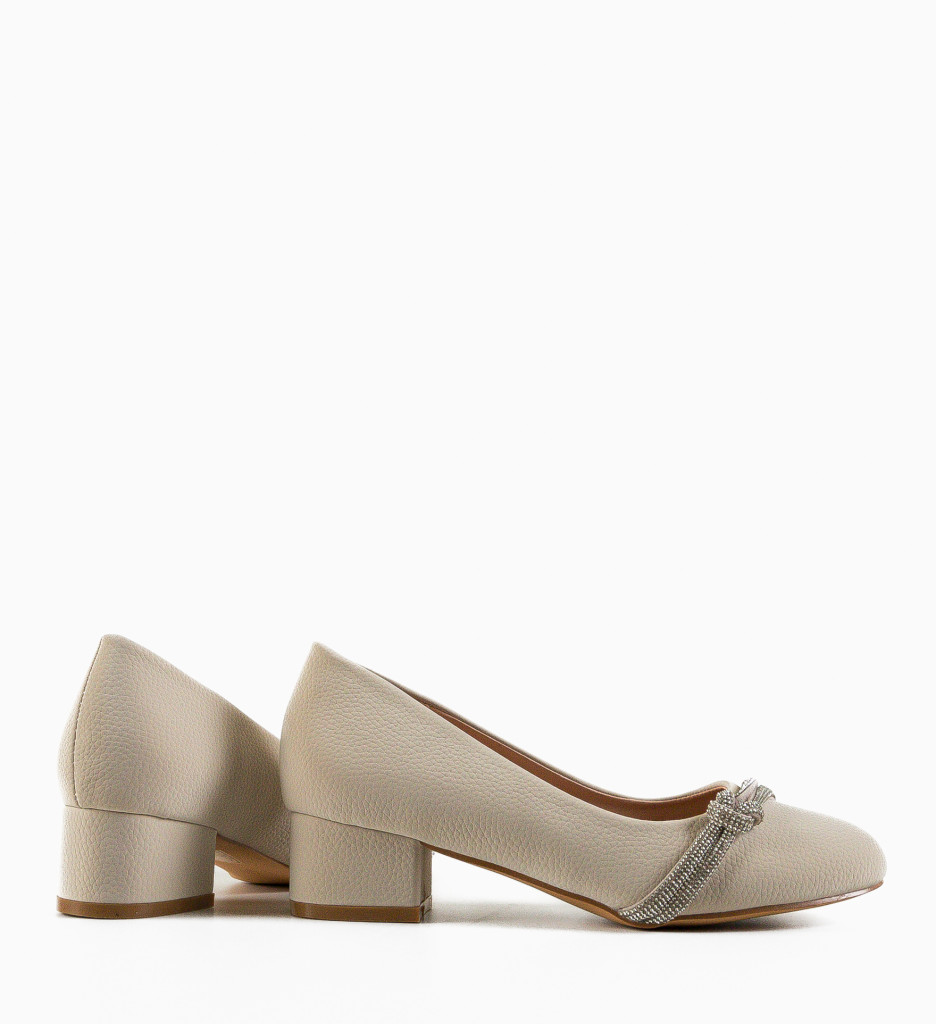 Pantofi Turen Bej cu toc - Eleganță maximă - imagine 5