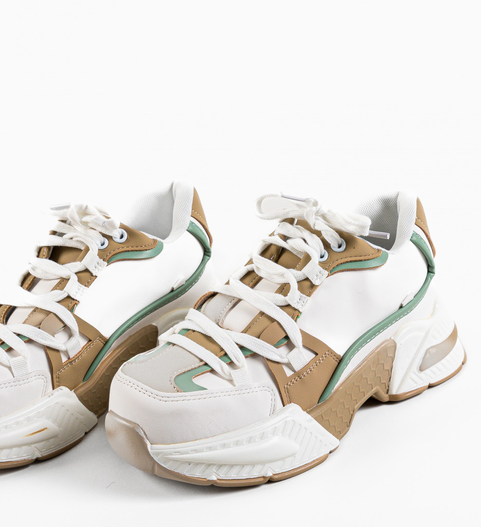 Sneakers Dama Samir Khaki - Confort & Stil - imagine 7