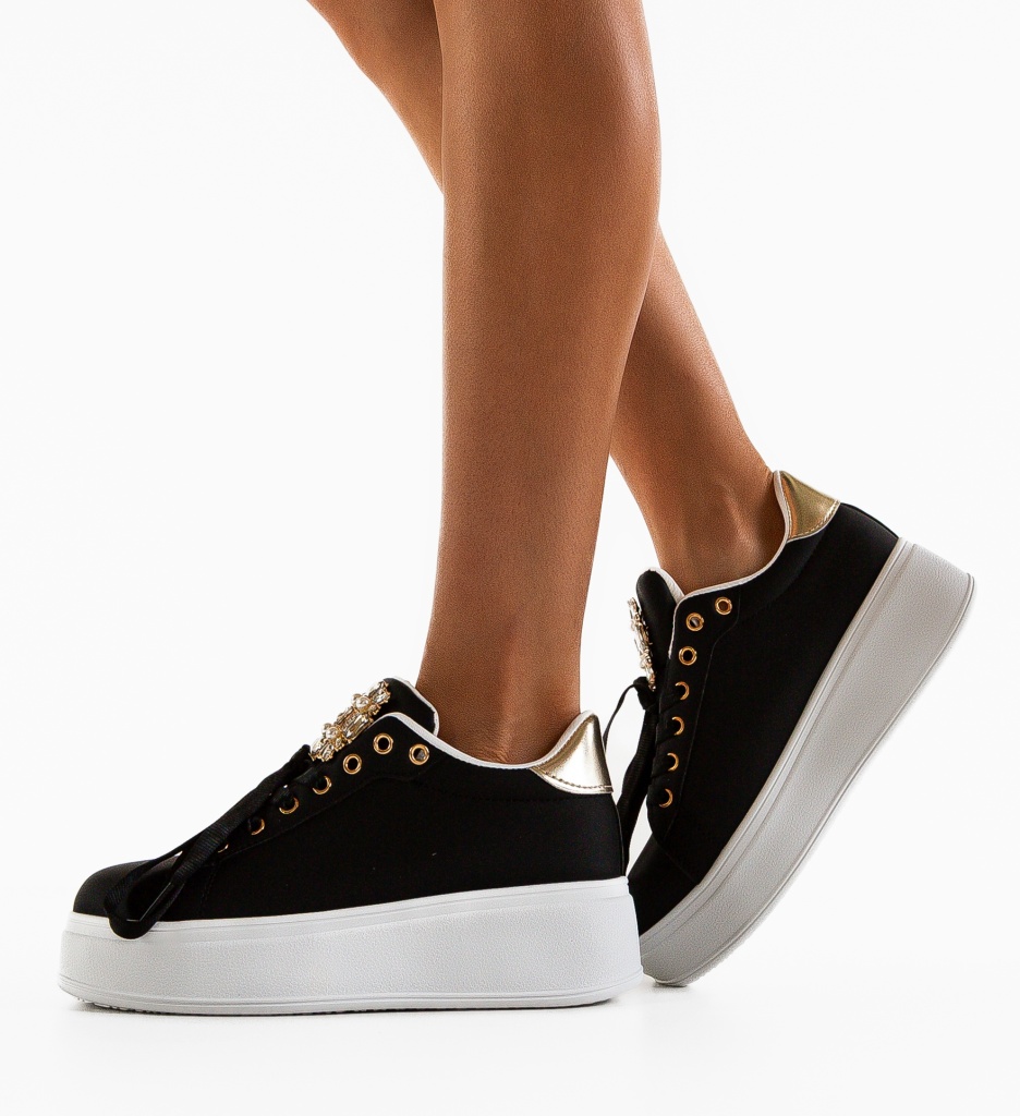Sneakers Dama Tibby Negri - Confort și Stil - imagine 2