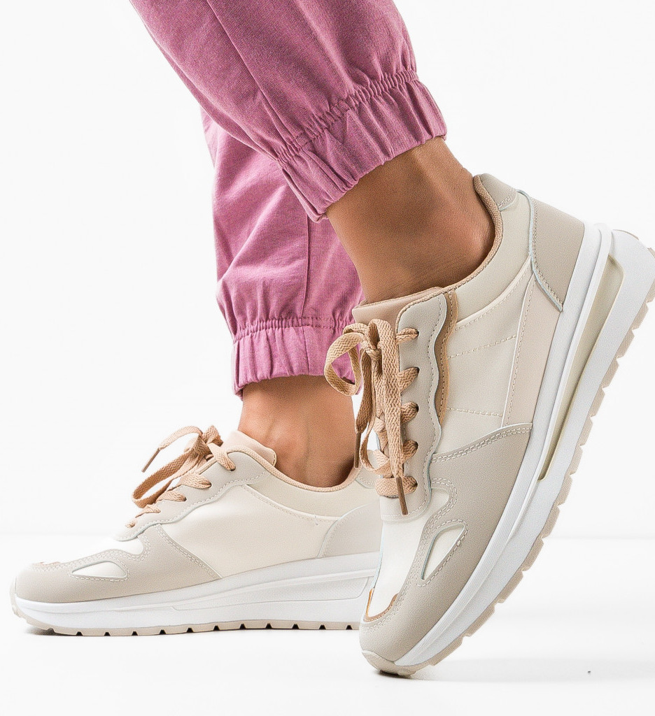 Sneakers dama Martin Bej - Confort și Stil - imagine 2
