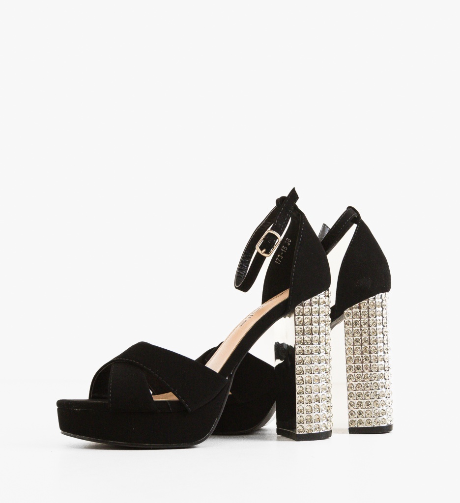Sandale cu Toc Hanse Negre | Eleganță Maximă - imagine 4