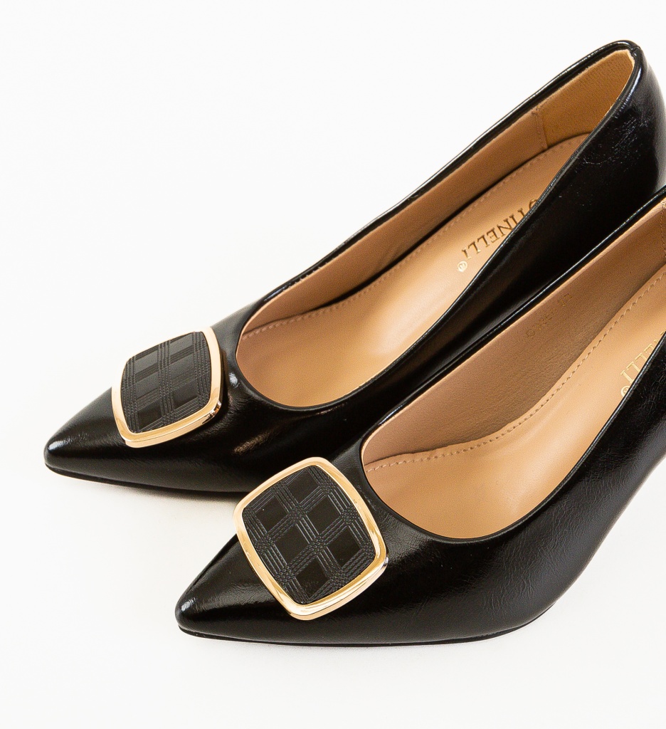 Pantofi Byba Negri cu Toc Eleganți - imagine 5