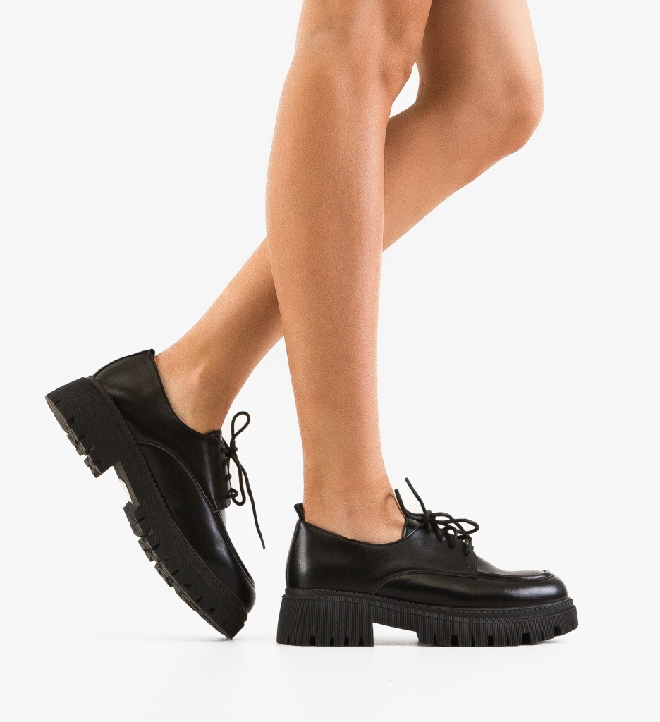 Pantofi Casual Dama Excelsior Negri - Confort & Stil